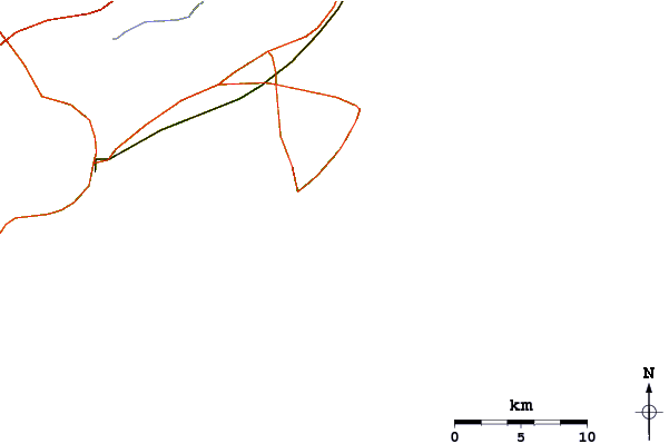 Roads and rivers around Praia de Zavora