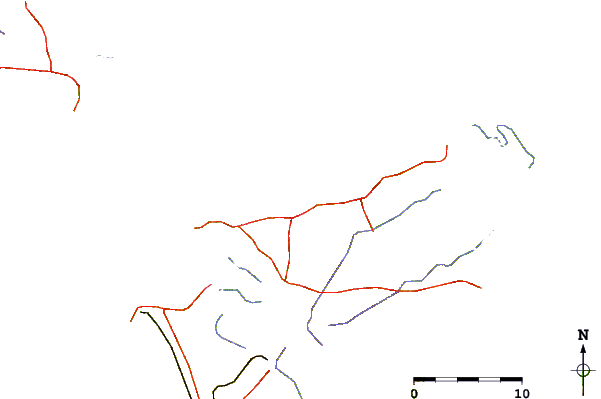 Roads and rivers around Praia do Caolho