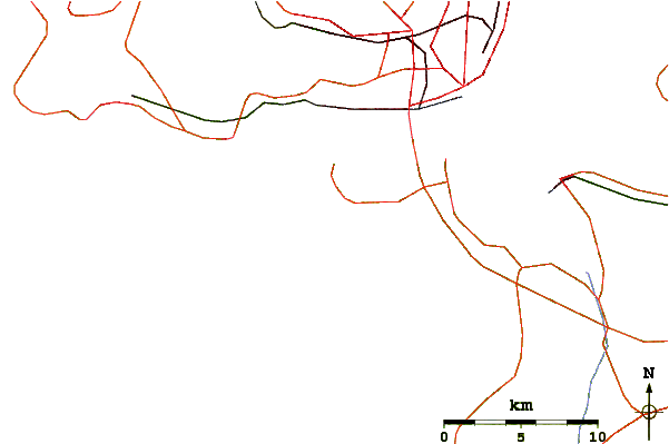 Roads and rivers around Praia do Castello