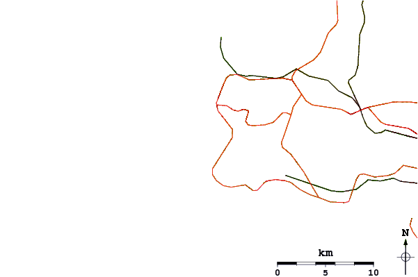 Roads and rivers around Praia do Guincho
