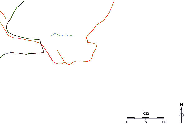 Roads and rivers around Praia do Mar Casado