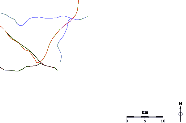 Roads and rivers around Praia do Pero