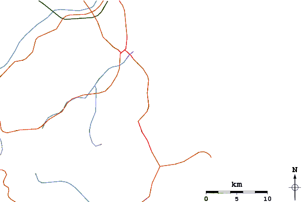 Roads and rivers around Praia do Plaza