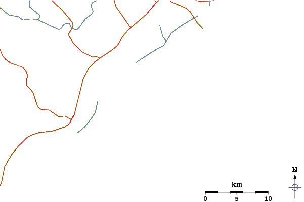 Roads and rivers around Praia do Rincao