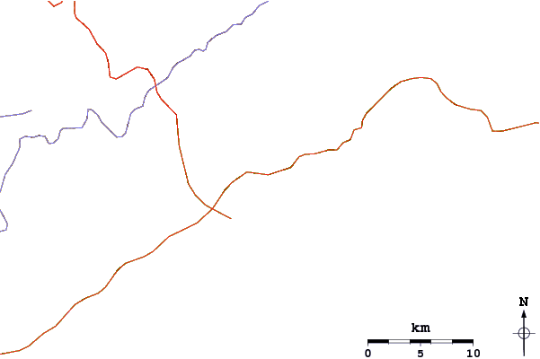 Roads and rivers around Praia do Felix