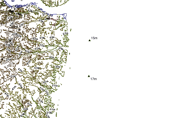 Shoreline around Praia do Guriri