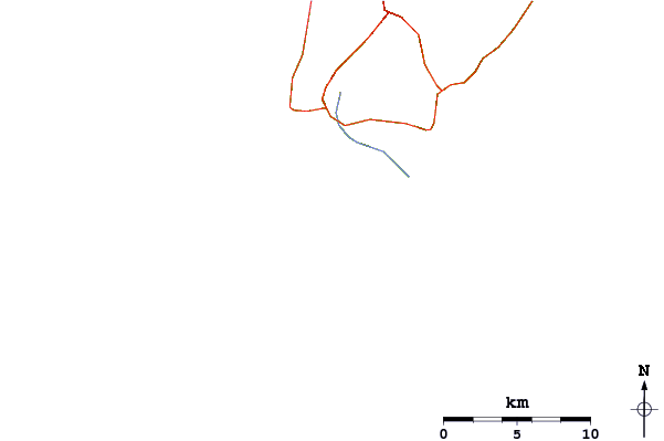 Roads and rivers around Prasonisi West Beach