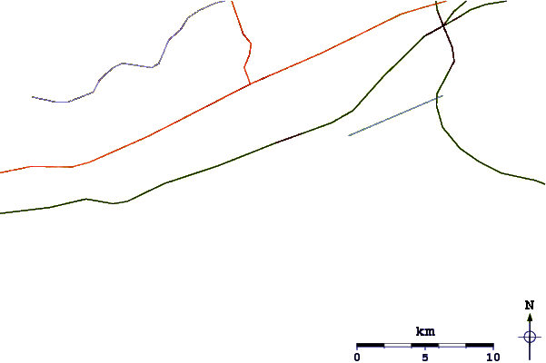 Roads and rivers around Presquile Point