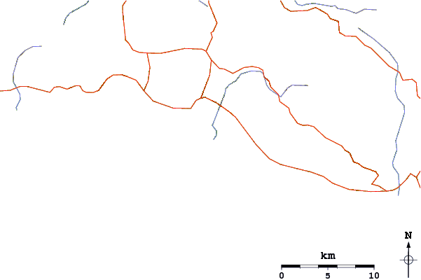 Roads and rivers around Preveli