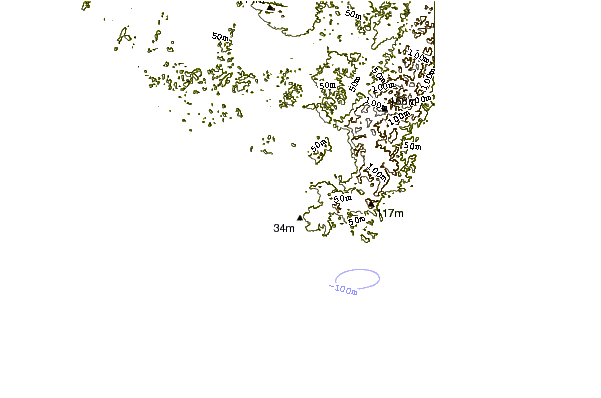 Shoreline around Princes Town