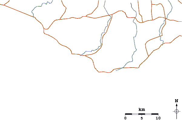 Roads and rivers around Princes Town