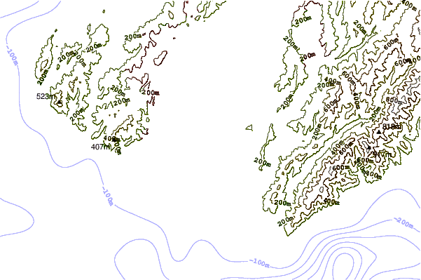 Shoreline around Propellers