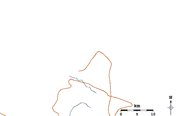 Roads and rivers around Puerto Cruz