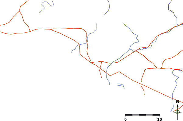 Roads and rivers around Puerto Escondido