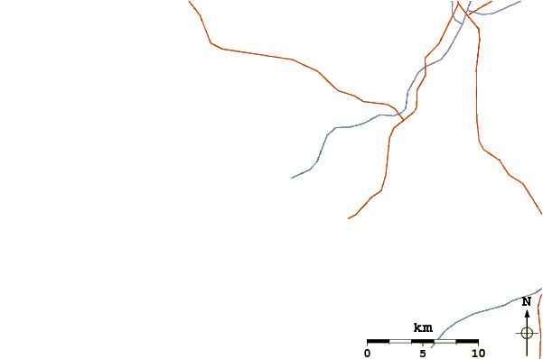 Roads and rivers around Puerto San Andres
