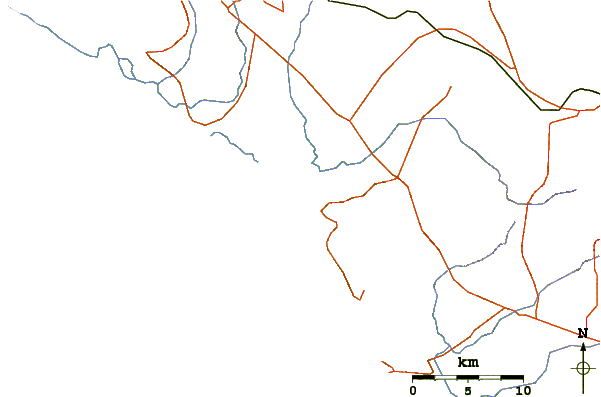 Roads and rivers around Puerto Sandino