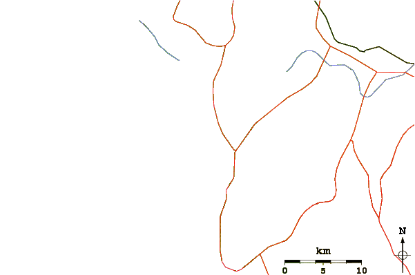 Roads and rivers around Puerto Caballas