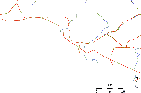 Roads and rivers around Puerto Escondido