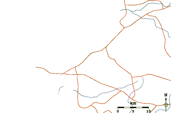 Roads and rivers around Punta Barandua
