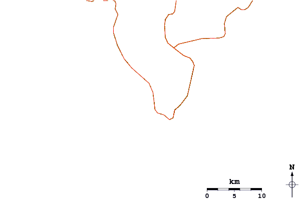 Roads and rivers around Punta Barigona