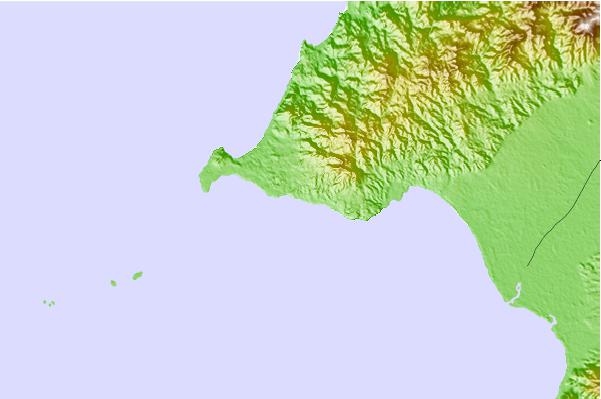 Surf spots located close to Burros