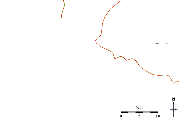 Roads and rivers around Punta Canoas