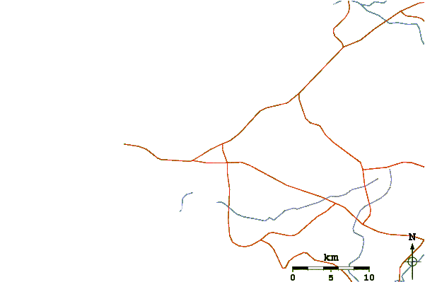 Roads and rivers around Punta Chulluype