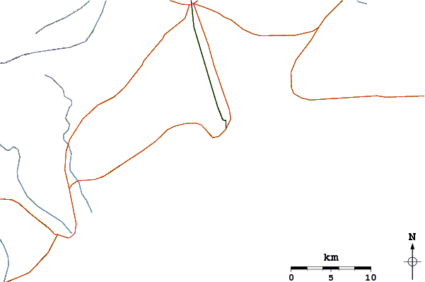 Roads and rivers around Punta Conejo