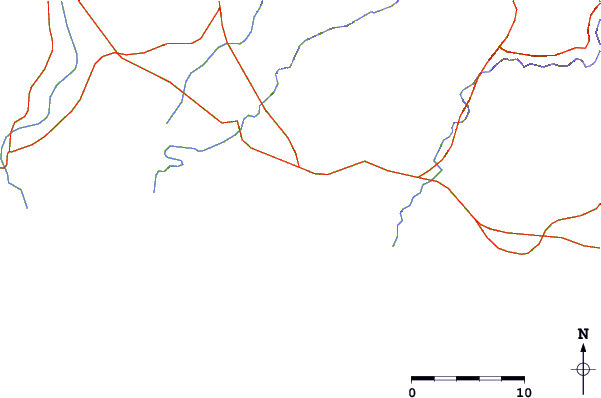 Roads and rivers around Punta Encomienda