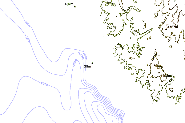 Shoreline around Punta Gaviotas