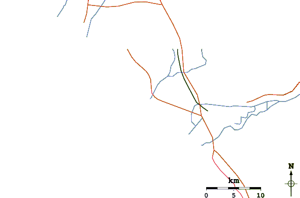 Roads and rivers around Punta Huanchaco