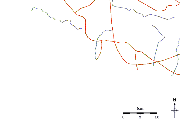 Roads and rivers around Punta Maldonado