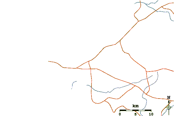Roads and rivers around Punta Murcielago