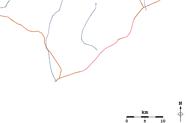 Roads and rivers around Punta Palmilla