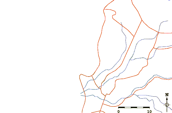 Roads and rivers around Punta Restin