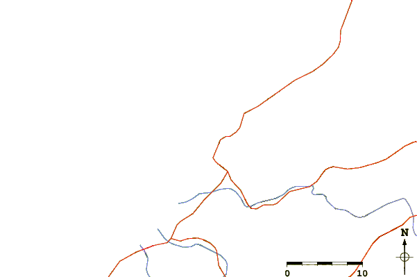 Roads and rivers around Punta Sal