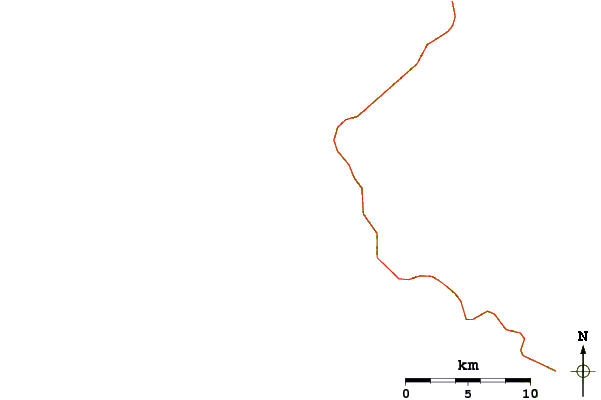 Roads and rivers around Punta San Antonio