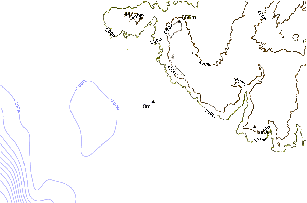 Shoreline around Punta San Carlos