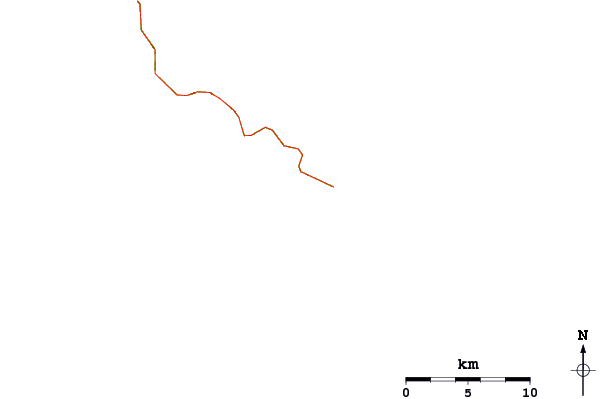 Roads and rivers around Punta San Carlos