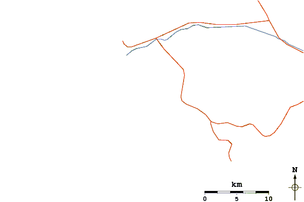 Roads and rivers around Lighthouse (Punta San Jose)