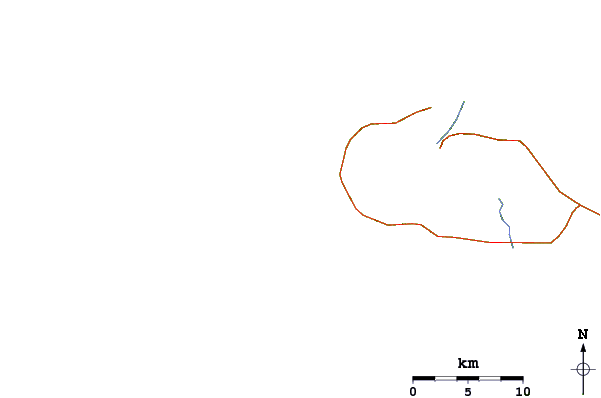 Roads and rivers around Punta Arena