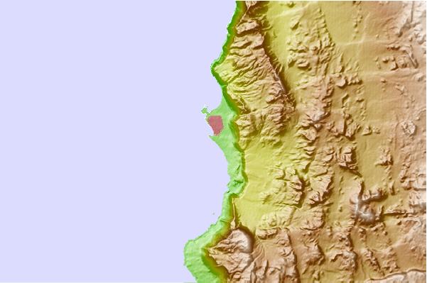 Surf breaks located close to Punta Gruesa