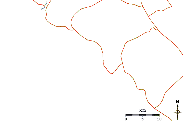 Roads and rivers around Punta Manzanillo