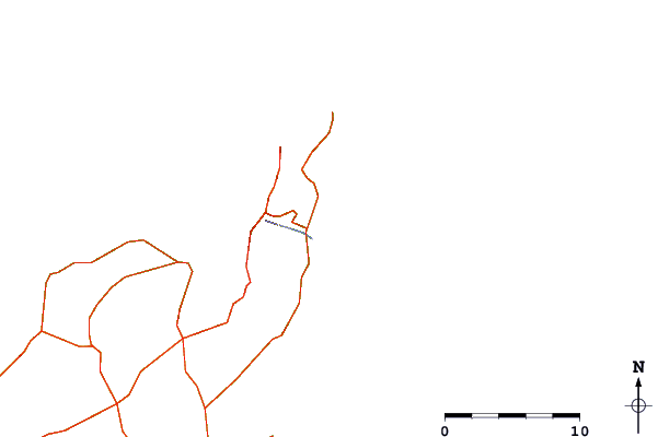 Roads and rivers around Punta de Mujeres