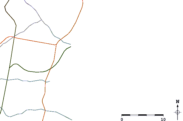 Roads and rivers around Punta de la Raja