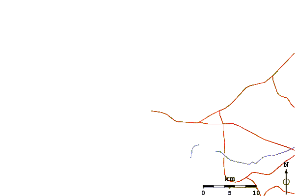 Roads and rivers around Punta la Viejita