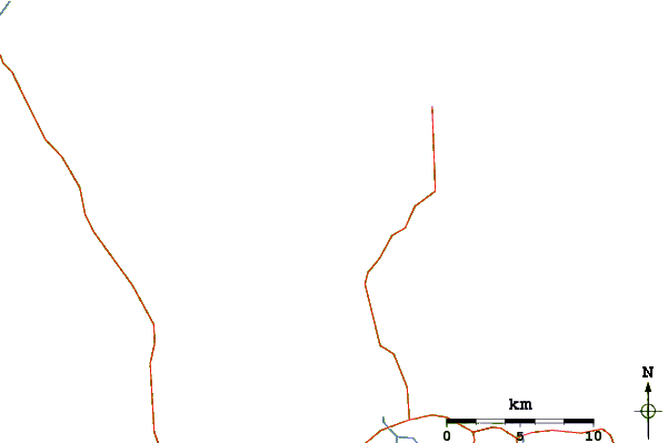 Roads and rivers around Puwheke Beach