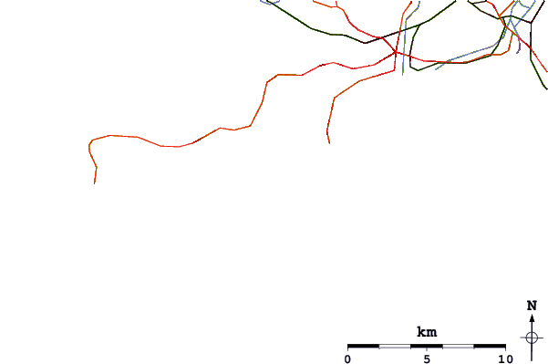Roads and rivers around Pwlldu Point
