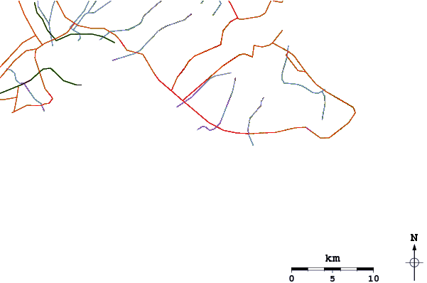 Roads and rivers around Queens
