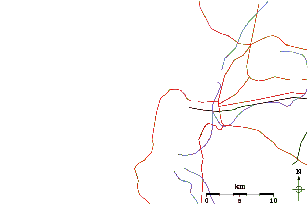 Roads and rivers around Queens
